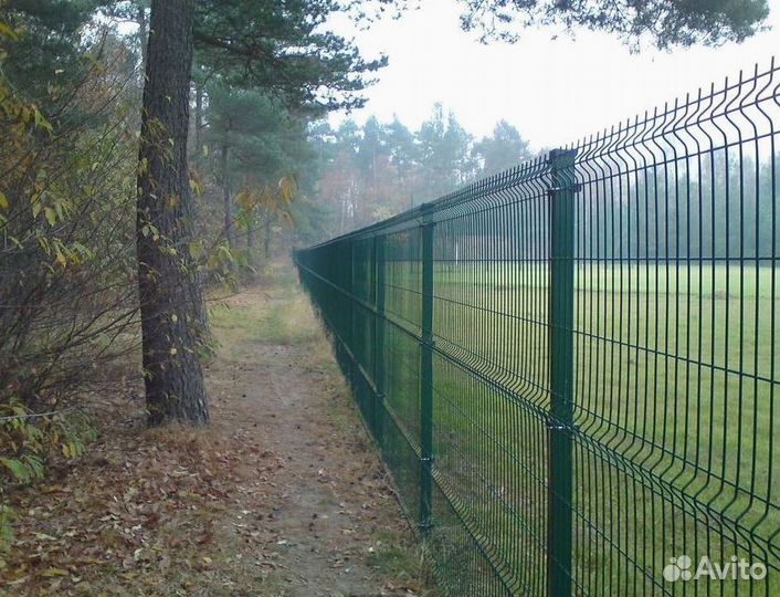 Забор сиз 3Д сетки с установкой