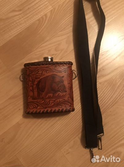 Фляга в кожанном переплёт