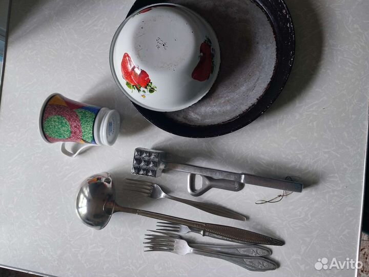 Кухонная утварь на дачу + ведро 18 л, одним лотом