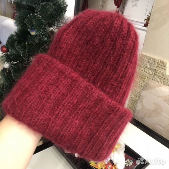 Шапка бини марсала