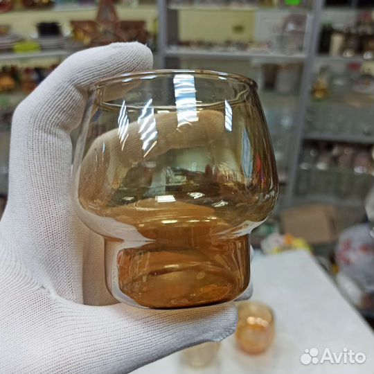 Бокалы Чашки 6 Штук Тонкое Стекло Ручная Работа