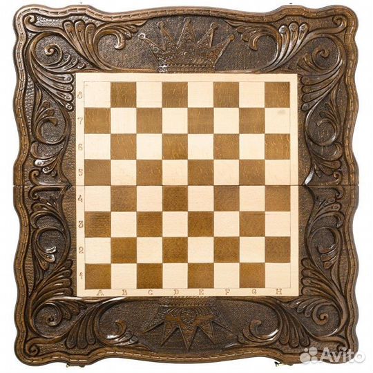 Шахматы и нарды резные Корона 61 х 64 см бук Армения 62716