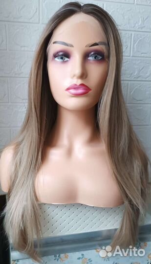 Парик на сетке прямой без челки Русый