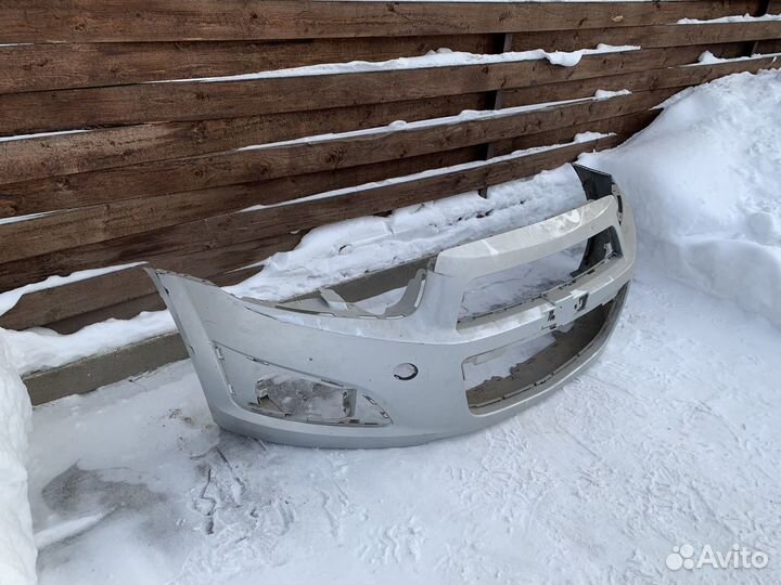 Бампер передний chevrolet aveo T300 (серебро)