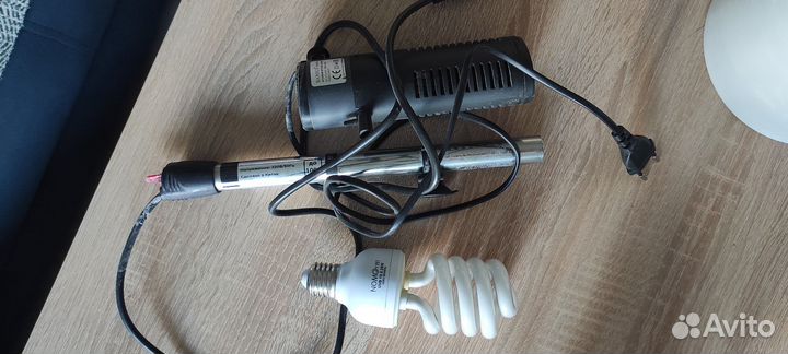 Фильтр для аквариума, лампа уф, нагреватель