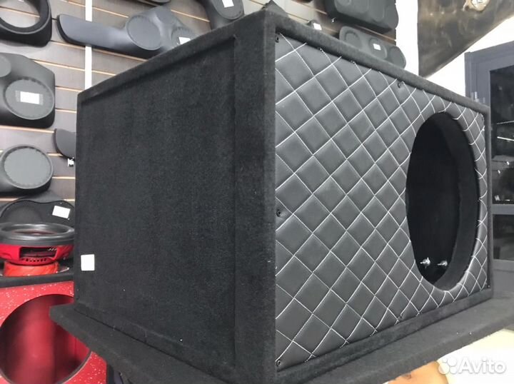 Короб под 15 сабвуфер на 200 трубе (кожа)