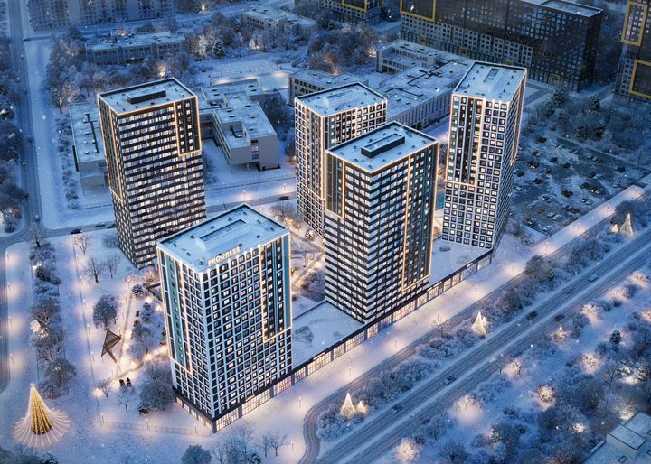 2-к. квартира, 54,9 м², 13/22 эт.