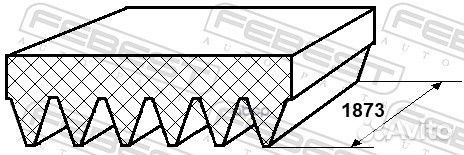 Ремень поликлиновой 6 клинов 88128-6L1873 Febest