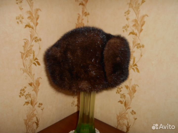 Шапка из норки коричневая
