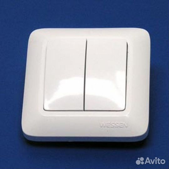 Встраиваемый двухклавишный выключатель wessen