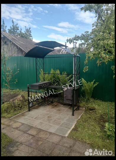 Мангал с крышей