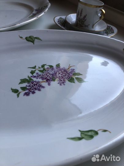 Блюдо сирень большое овальное