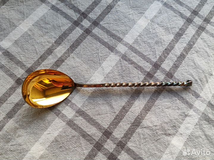 Ложка мельхиор позолота СССР