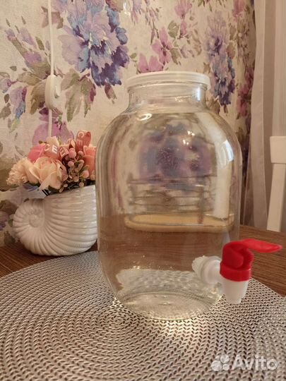 Банки стеклянные 3 литра с краном
