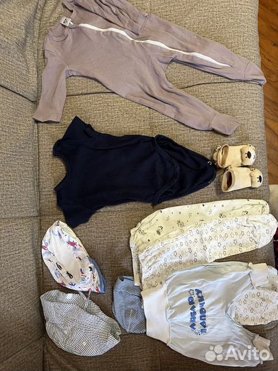 2 пакета вещей на малыша мальчика с рожд. до 6 мес