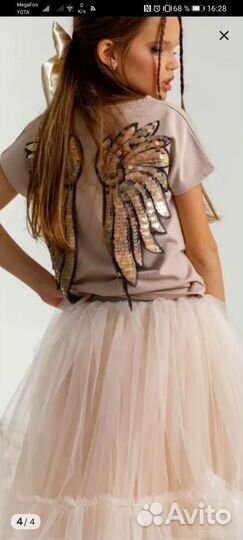 Футболка для девочки нарядная