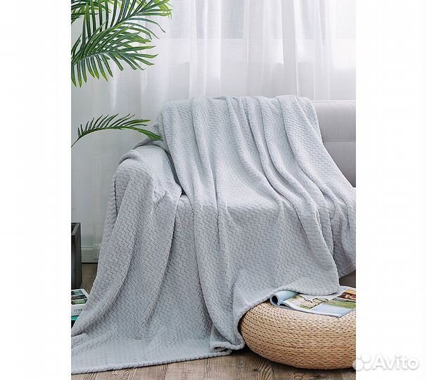 Плед GoodNight Велсофт 150х200, серый