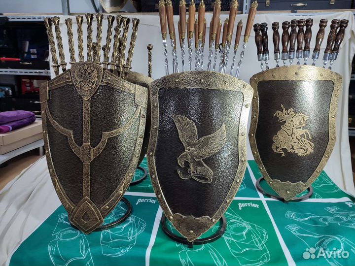 Щит подставка под шампура георгий