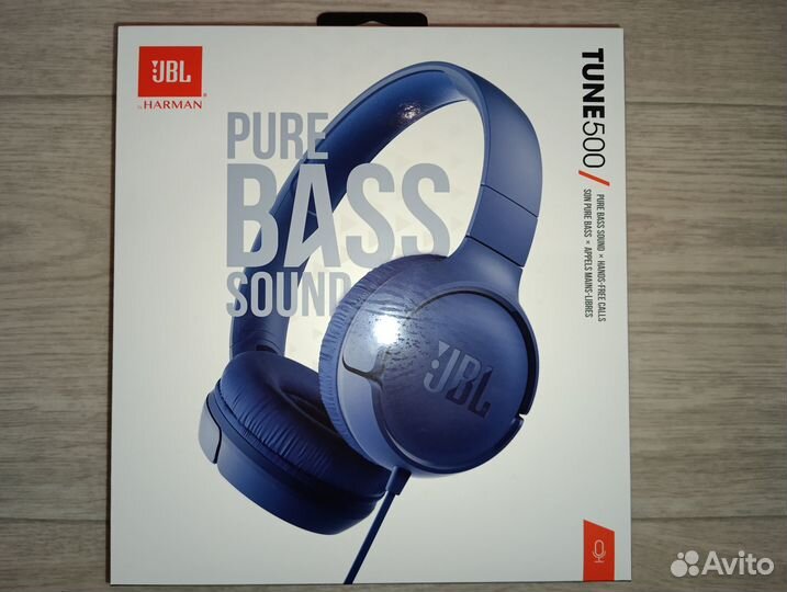Проводная гарнитура JBL Tune 500 синий