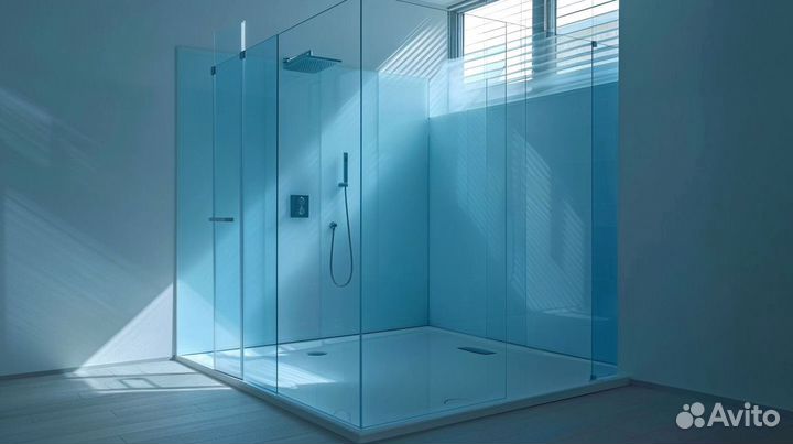 Стеклянное ограждение для душевой кабины