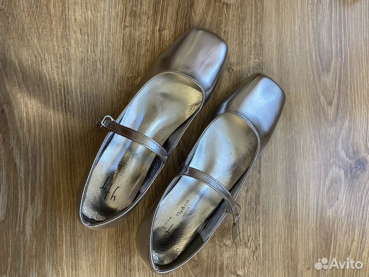 Балетки серебристые 36,37,38 Мэри Джейн