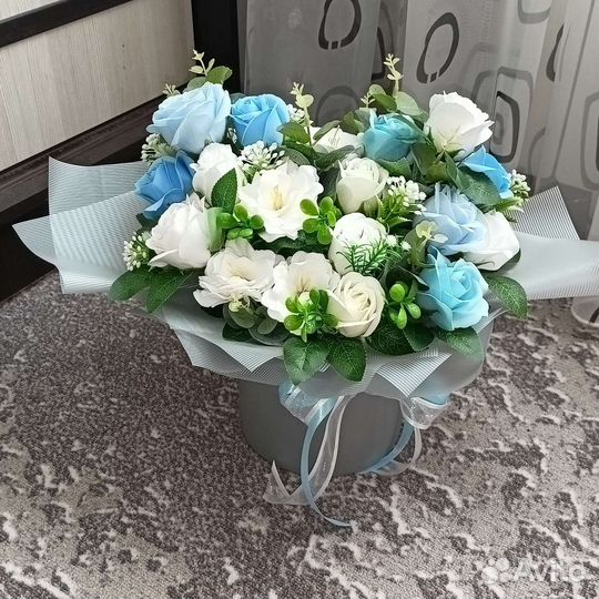 Букет из мыльных роз