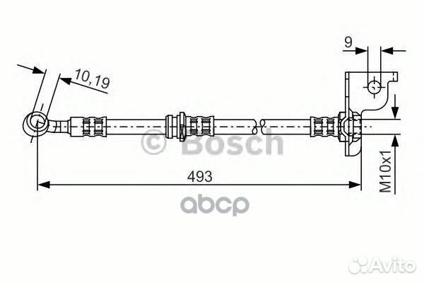 Тормозной шланг перед лев 1987476370 Bosch
