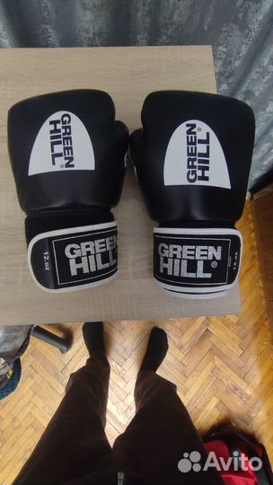 Боксерские перчатки 12 oz green hill