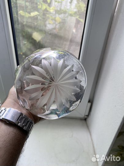 Ваза для цветов цветное стекло СССР