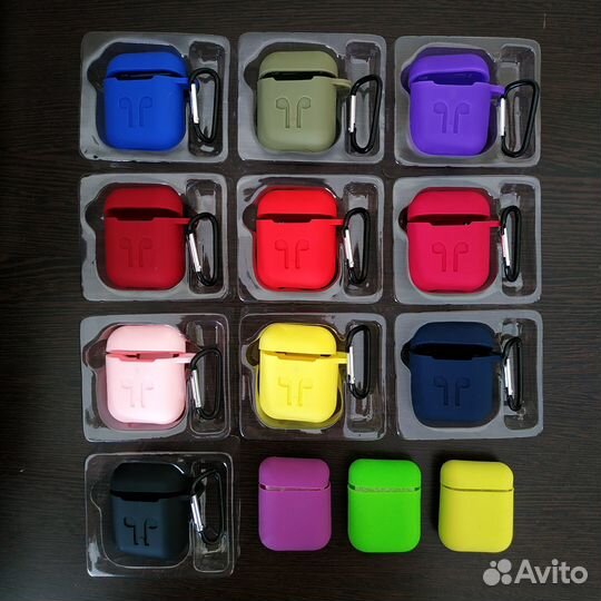 Чехлы силиконовые для Airpods 1/2 (Новые)