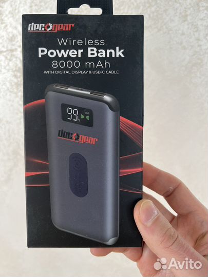 Повербанк Deco Gear 8000mAh Power Bank wireless