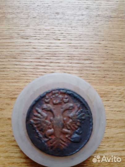 Денга 1731 года перечекан