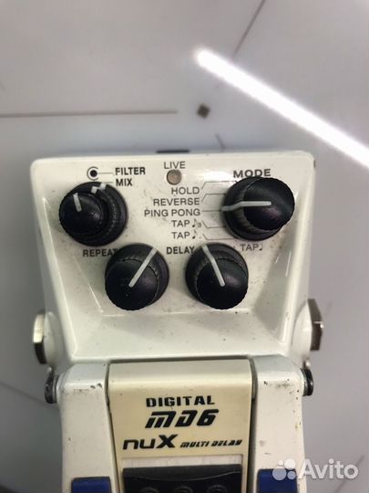 Гитарная педаль эффектов Delay nux md6 (с лупером)