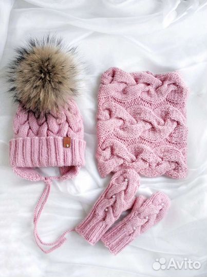 Шапка и снуд на девочку