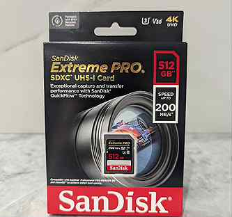 Карта памяти 512Gb SanDisk Extreme Pro