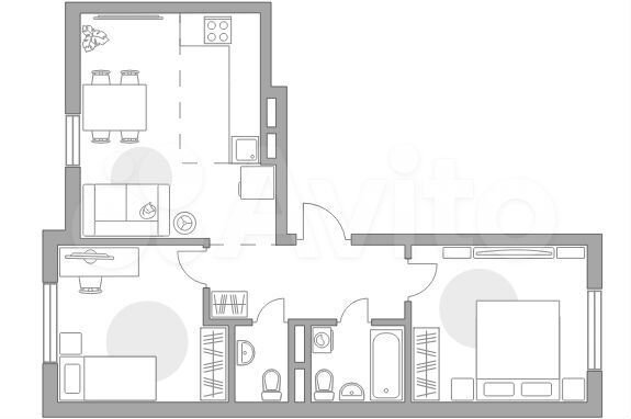 3-к. квартира, 57,7 м², 2/6 эт.