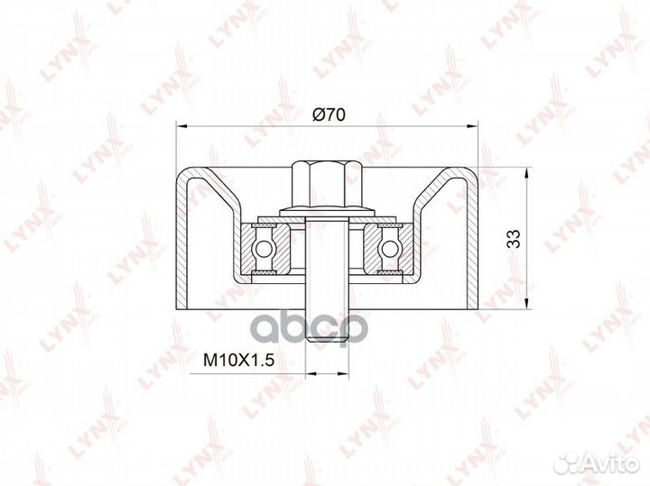 Ролик натяжной приводного ремня PB5032 lynxauto
