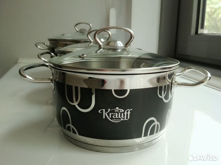 Германия посуда кастрюли Krauff 2,3,4 литра