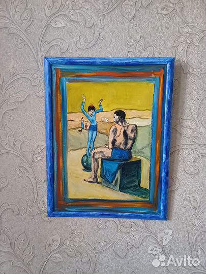 Копия картины Девочка на шаре,масло,холст,30х40