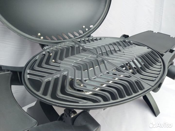 Гриль газовый/ 2 решётки чугун/ пламяотсекатель