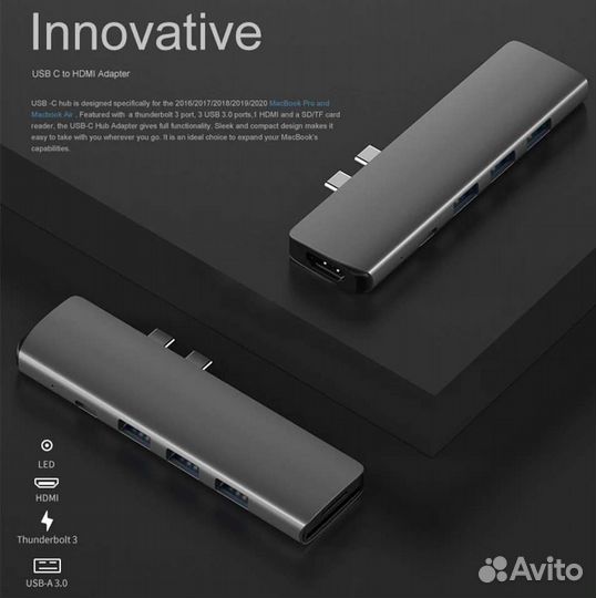 USB hub концентратор для Macbook