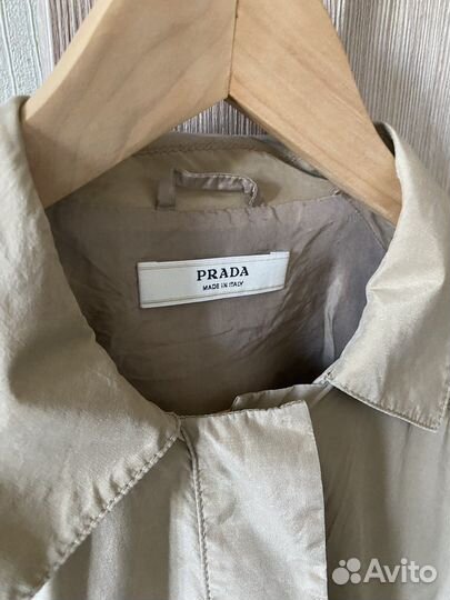 Плащ из шелка Prada женский