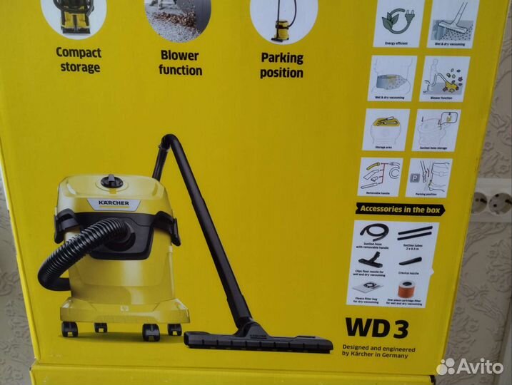 Пылесос строительный Karcher WD-3