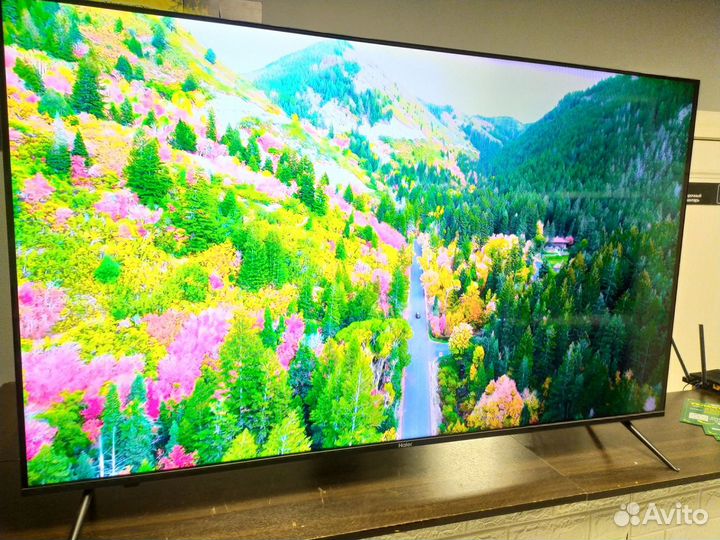 Огромный тонкий яркий 4K Haier, SMART TV Wi Fi 58