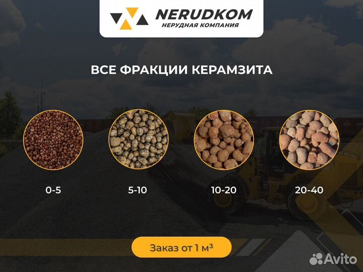 Керамзит с доставкой и на самовывоз (от 1 куб. м)