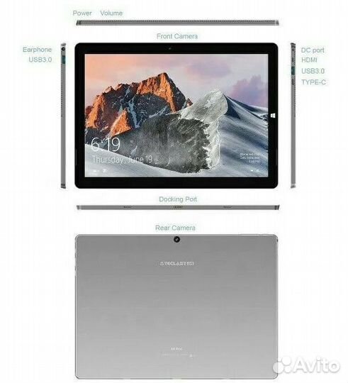 Планшетный пк Teclast X6 Pro на ос Windows