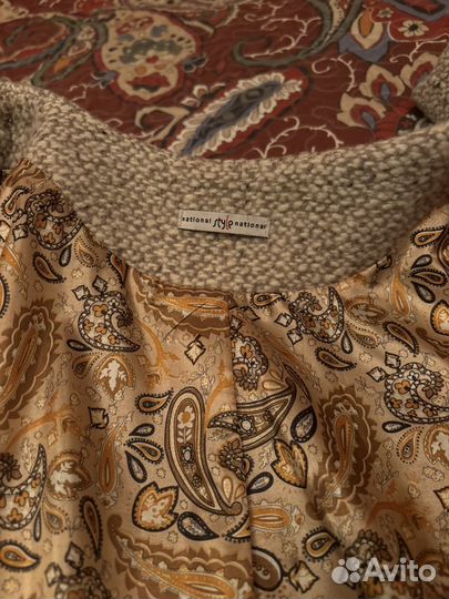 Пальто -жакет с опушкой р48-50