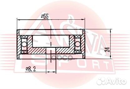 Ролик honda accord -8 hnbp008 asva