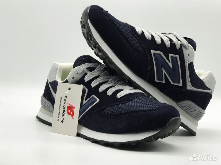 New Balance 574 темно-синие: размеры с 35 по 46