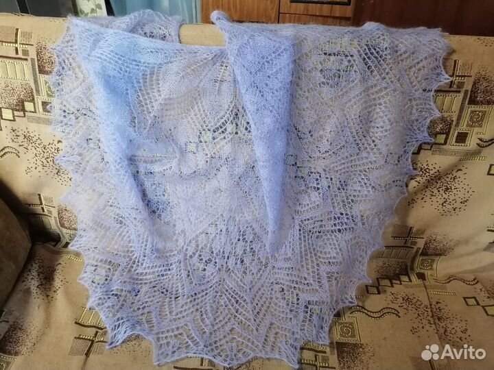 Шаль пуховая ручная работа